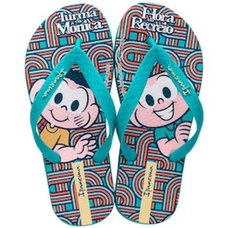 Chinelo Infantil Turma da Mônica Hora do Recreio Ipanema Kids - Azul - 27/28