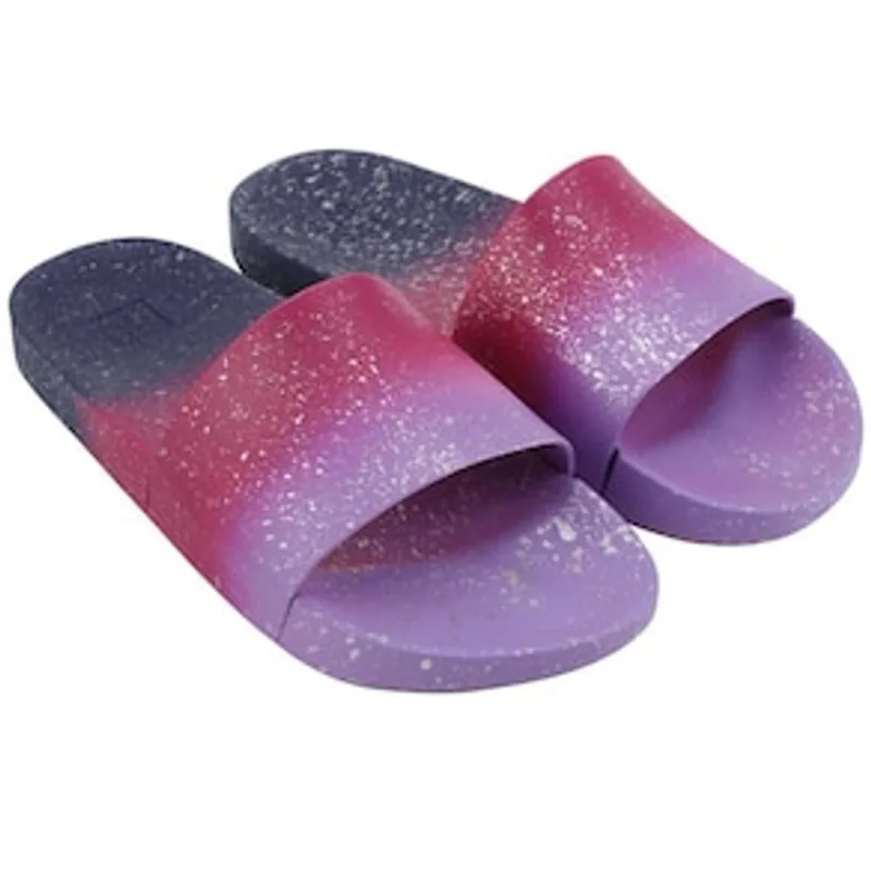 Chinelo Slide Feminino Zaxy Viva Snap Tye Dye - Roxo/Rosa/Azul