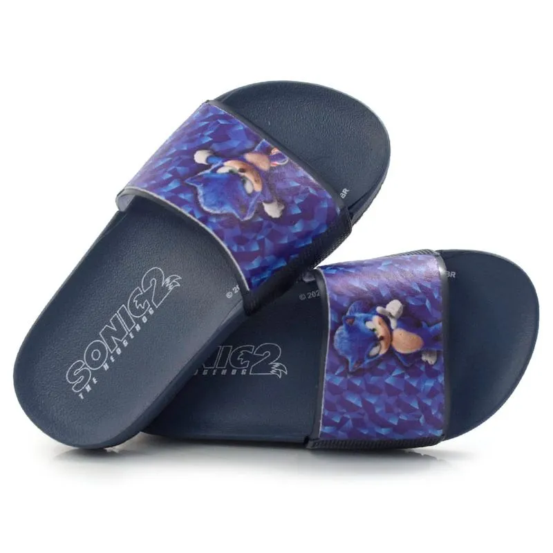 Chinelo Slide Infantil Sonic Azul 22776 25