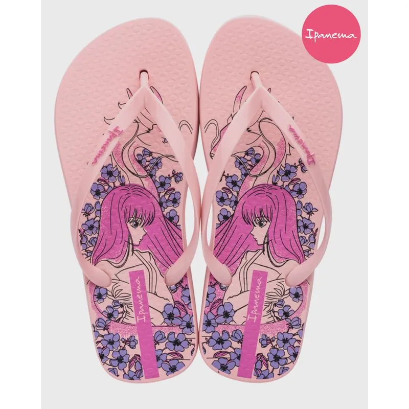Chinelo Ipanema Feminino Estampa Anime Rosa 37/38