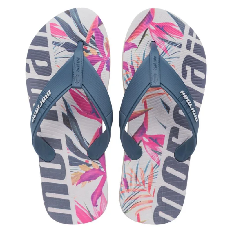 Chinelo Mormaii tropical pró ii adulto Bege-rosa-azul 39-40