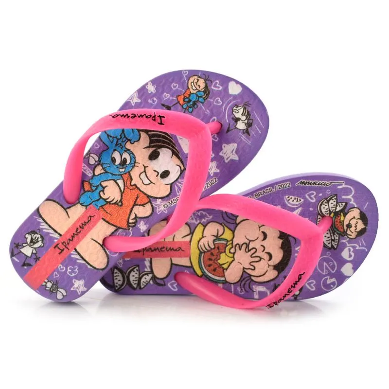 Chinelo Infantil Ipanema Turma da Mônica Roxo 26790 SET/22 23/24