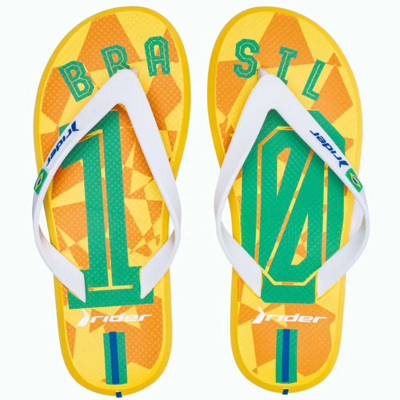 Chinelo Rider R1 Futebol - Adulto Amarelo 37/38
