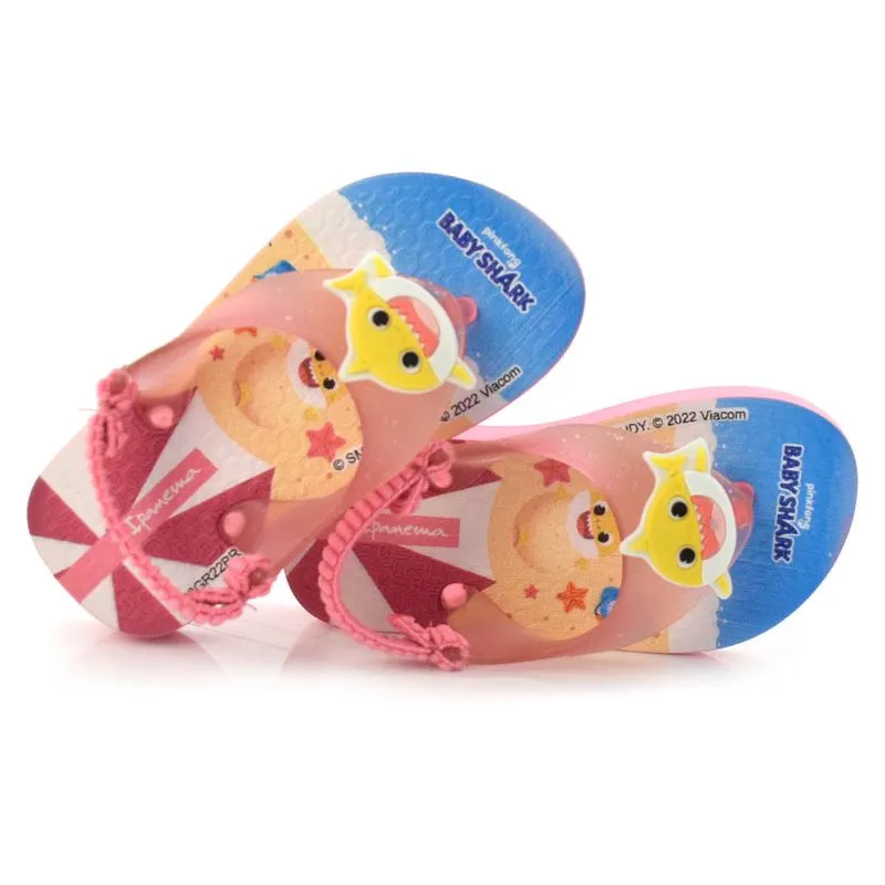 Chinelo Baby Ipanema Baby Shark Rosa 26564 SET/22 20/21