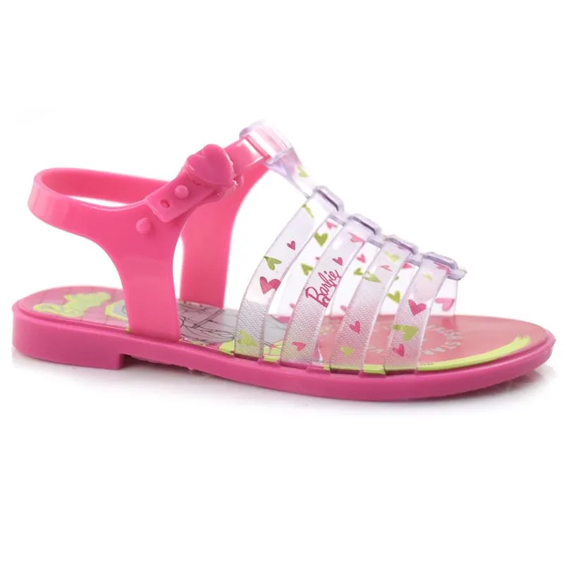 Sandália Rasteira Infantil Barbie Ice Cream Rosa 22587 JUL/23 32/33