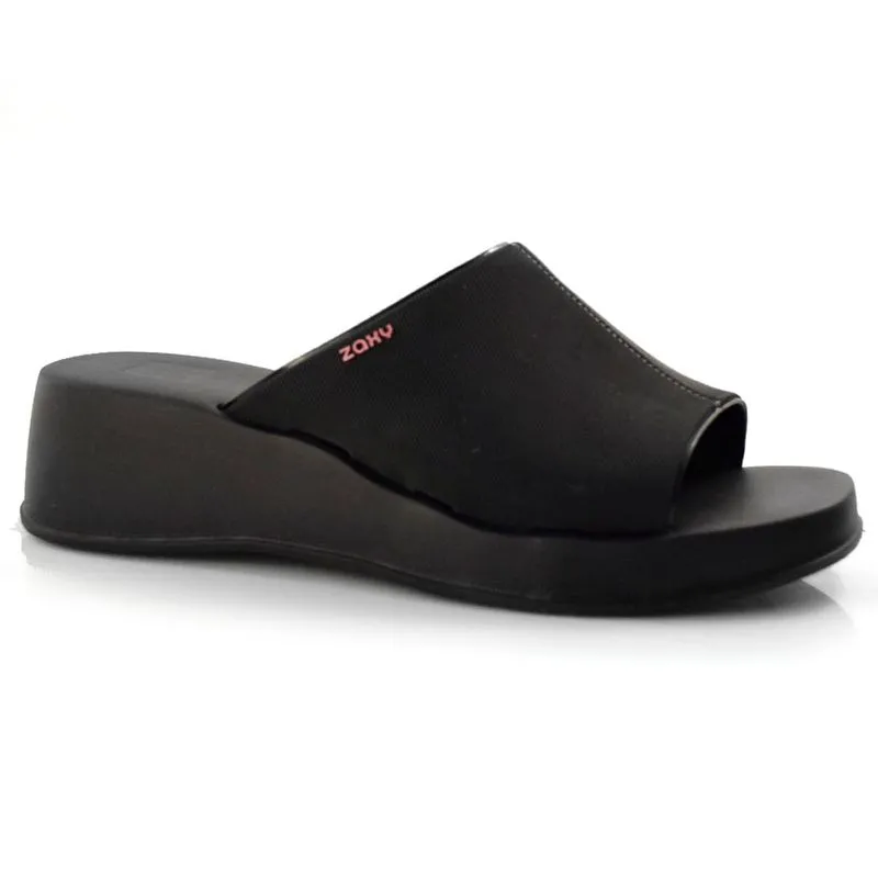 Tamanco Anabela Feminino Zaxy Preto 18630 38
