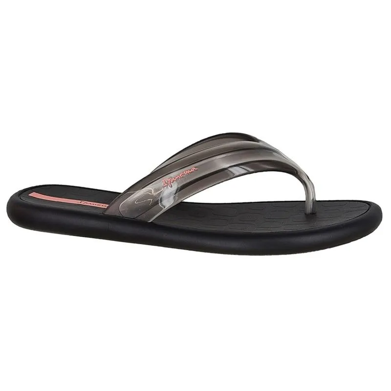 Chinelo Casual Feminino Ipanema Puffer 33 / PRETO-FUME-ROSA