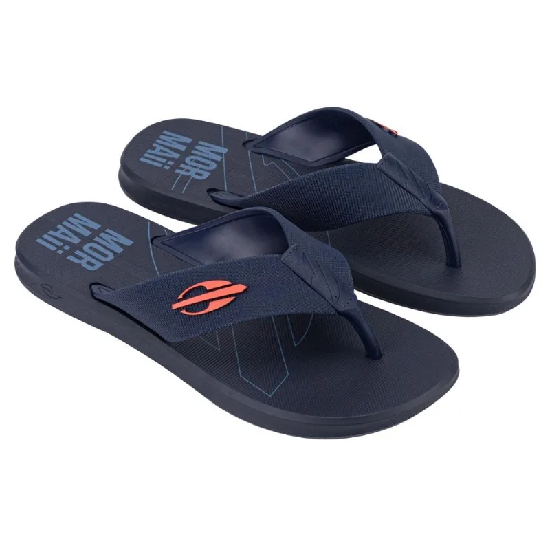 Chinelo Mormaii wave ii dedo adulto Azul-laranja 41-42