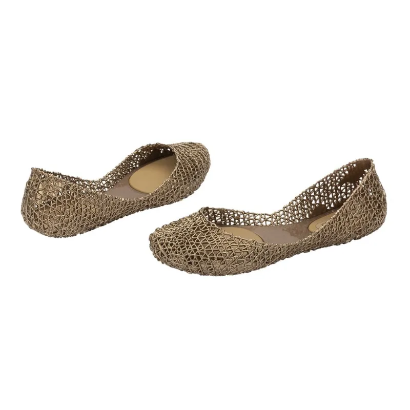 Ballerina Para Mujer Melissa Campana Papel Ad Oro Metalizado Talla 39