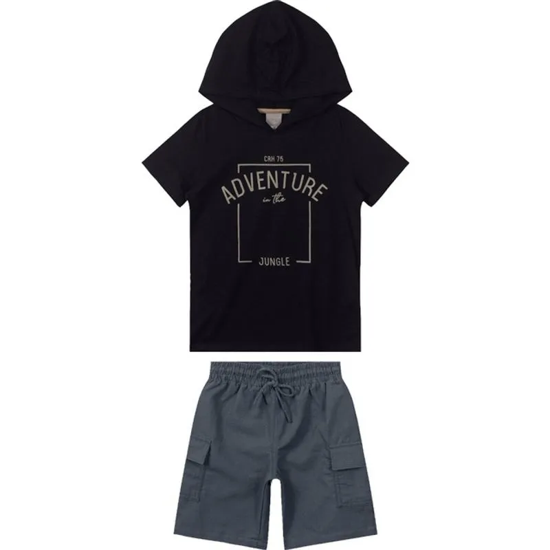 Conjunto Manga Curta Menino 10 ao 16 Carinhoso