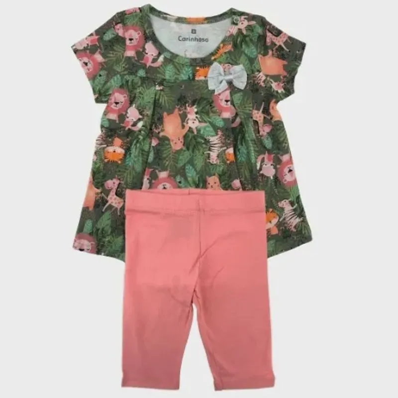 Conjunto Infantil Blusa e Corsario 88922 - Malwee Carinhoso