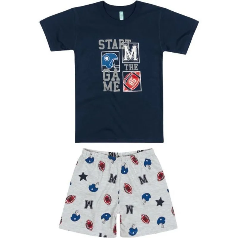 Pijama Infantil Menino Manga Curta Malwee