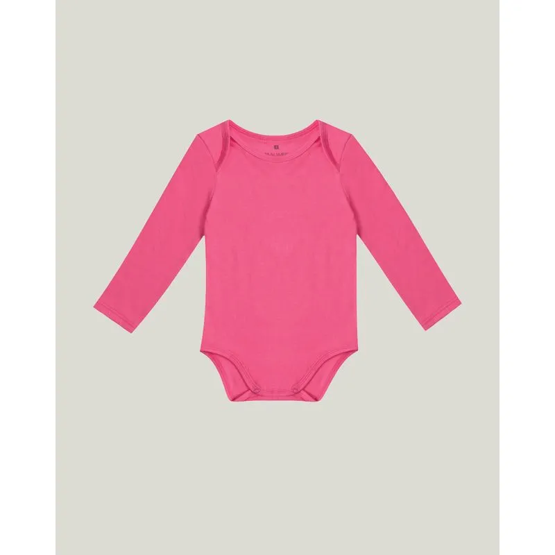 Body Bebê Manga Longa Em Algodão Malwee Kids Rosa - 2