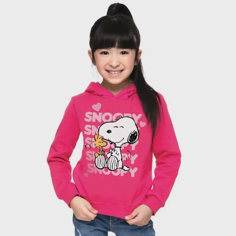 Blusão Moletom Infantil Menina Snoopy Malwee
