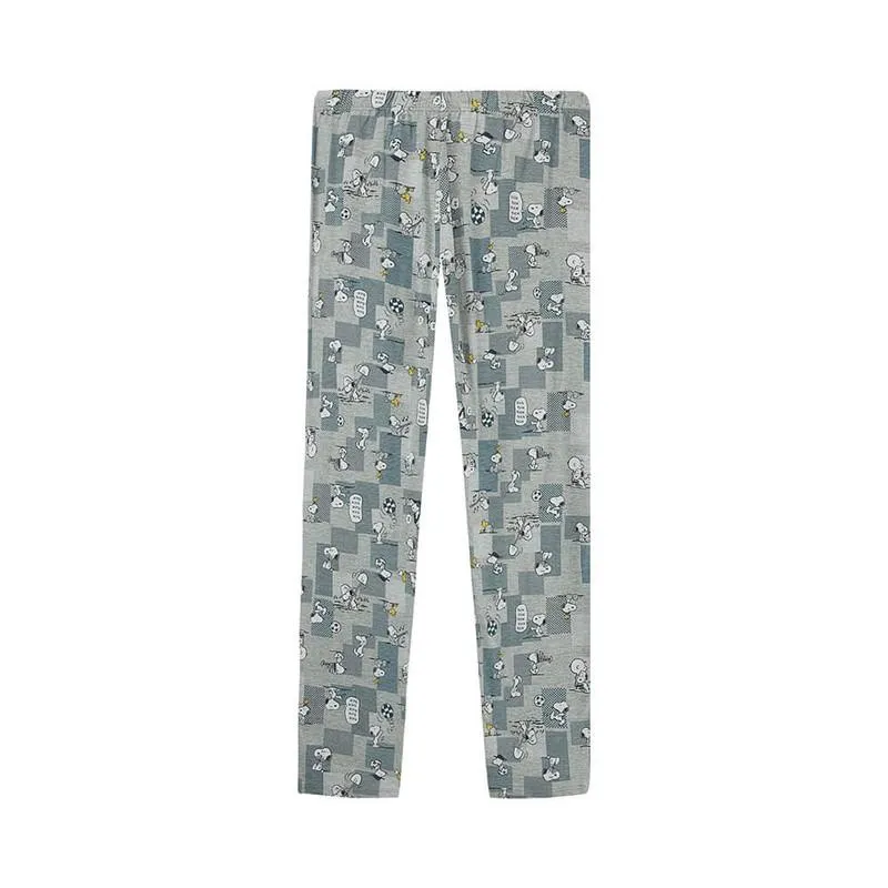 Calça Pijama Viscose Malwee 1000093226 Snoopy - Cinza