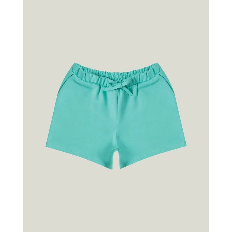 Short Laço Infantil Menina Moletinho Leve Malwee Kids Verde - 6