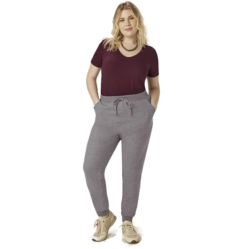 Calça Moletom Jogger Feminina Malwee Plus Size