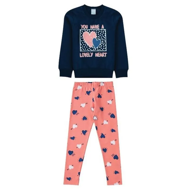 Conjunto Moletom Menina Infantil 4 ao 8 Malwee