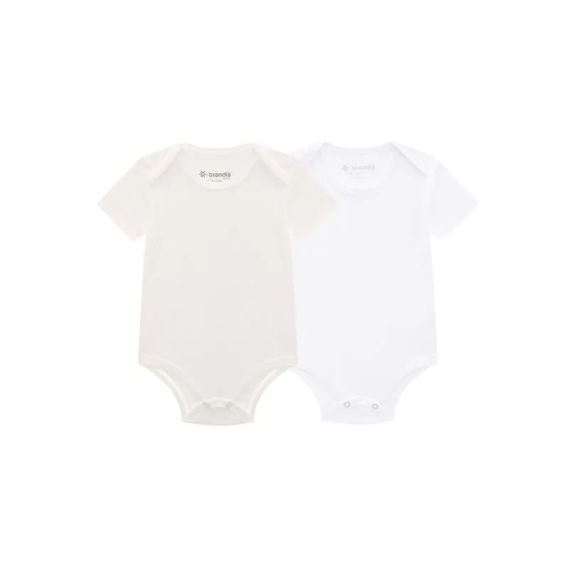 Kit de bodies bebê unissex com cor lisa Brandili Baby - RN