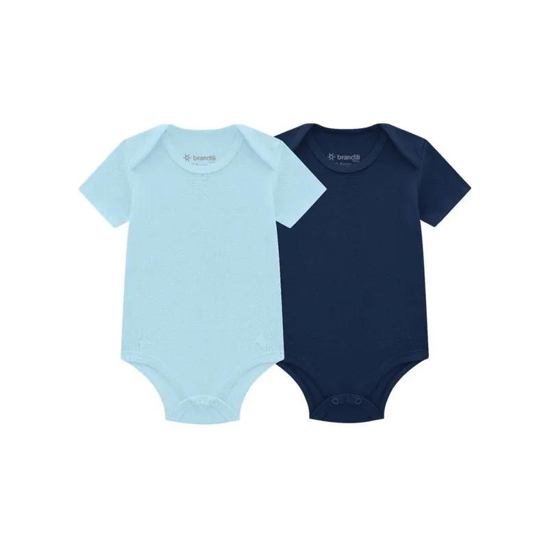 Kit de bodies bebê unissex com cor lisa Brandili Baby - M