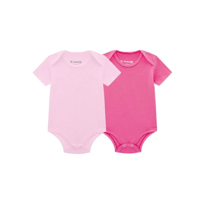 Kit de bodies bebê unissex com cor lisa Brandili Baby - P