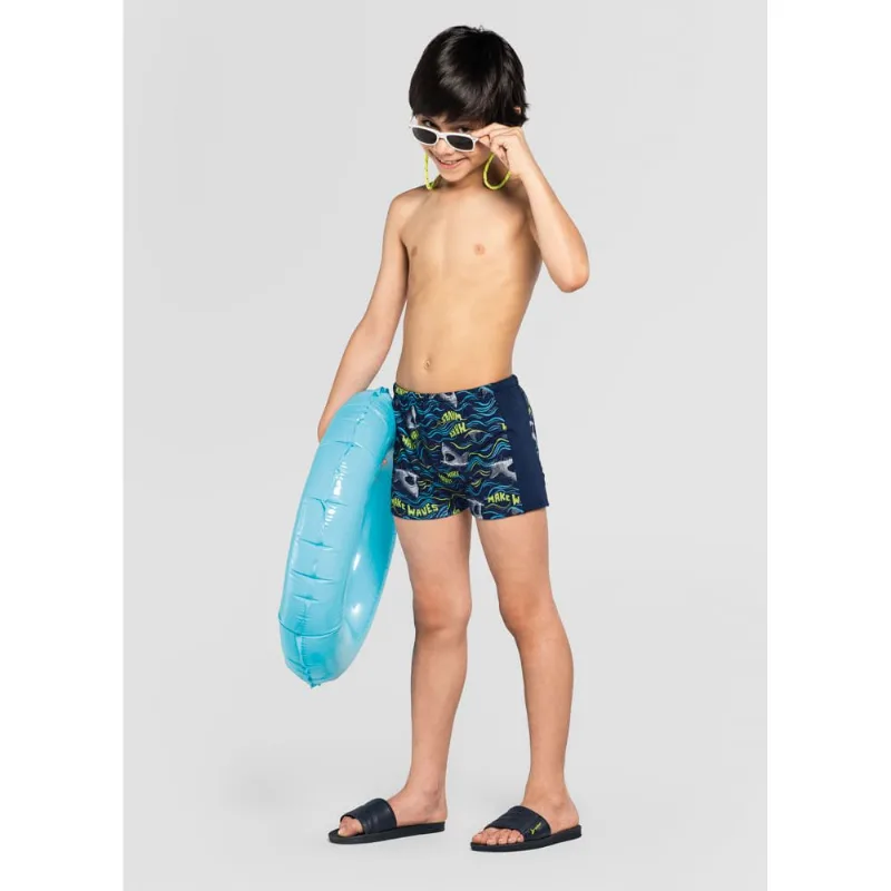 Sunga infantil menino de tubarão em malha UV Brandili Azul 12