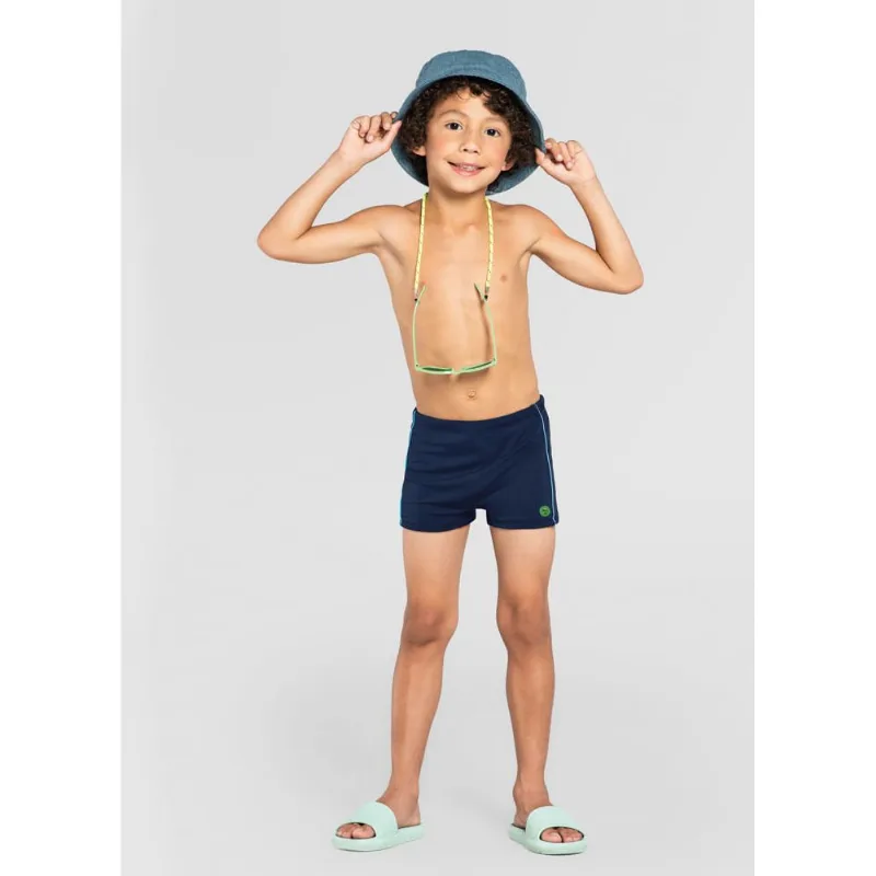 Sunga infantil menino em malha UV Brandili Azul 10