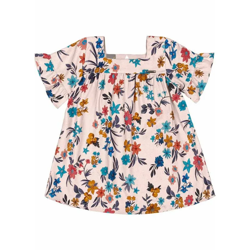 Vestido infantil menina flores Mundi Rosa 2