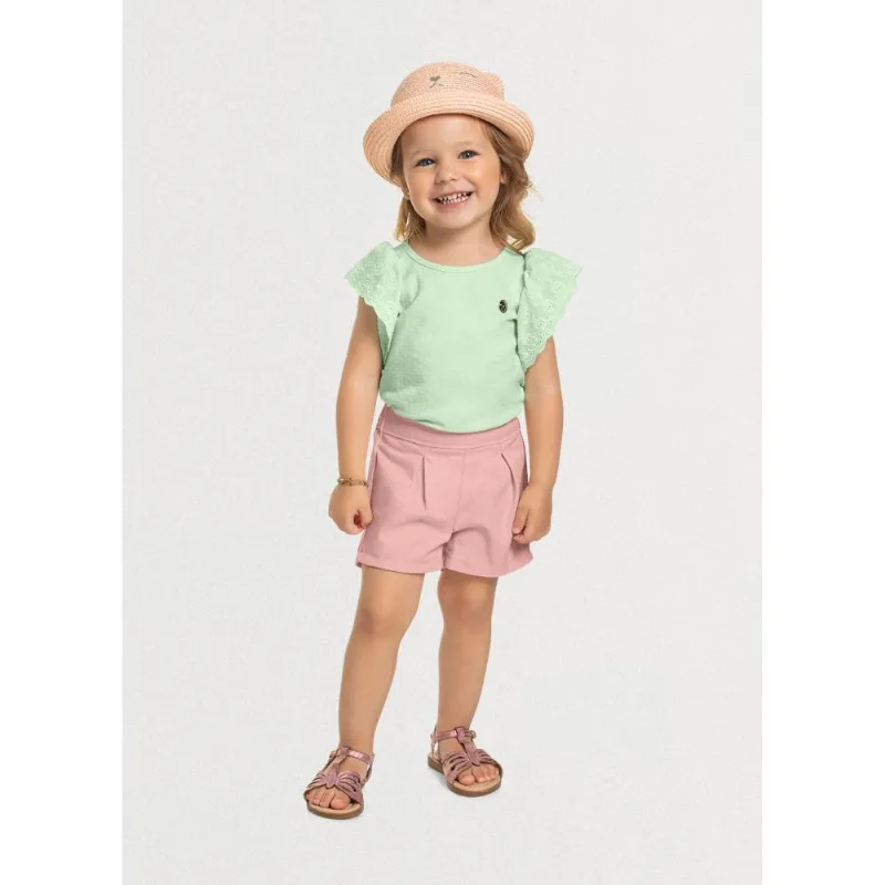 Blusa infantil menina em cotton Mundi Verde 8