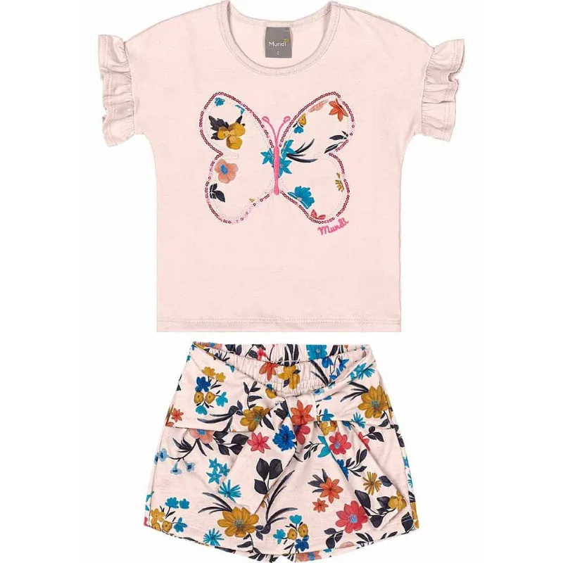 Conjunto infantil menina borboleta Mundi Rosa 3