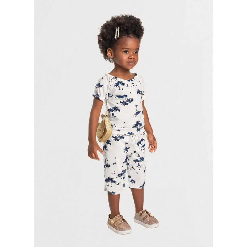 Conjunto infantil menina coqueiros Mundi Natural 2