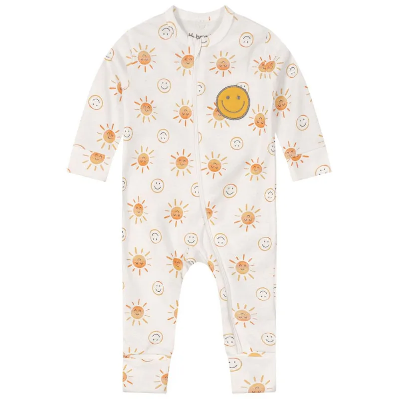 Macacão bebê unissex sol Brandili Baby Natural RN