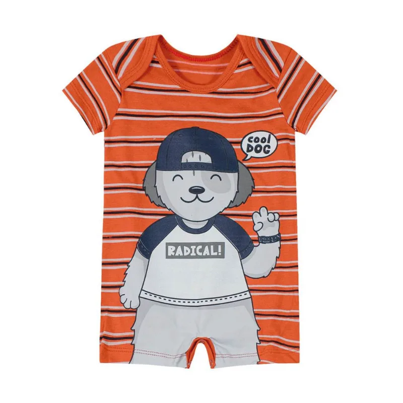 Macaquinho bebê menino cachorrinho Brandili Baby Laranja GG