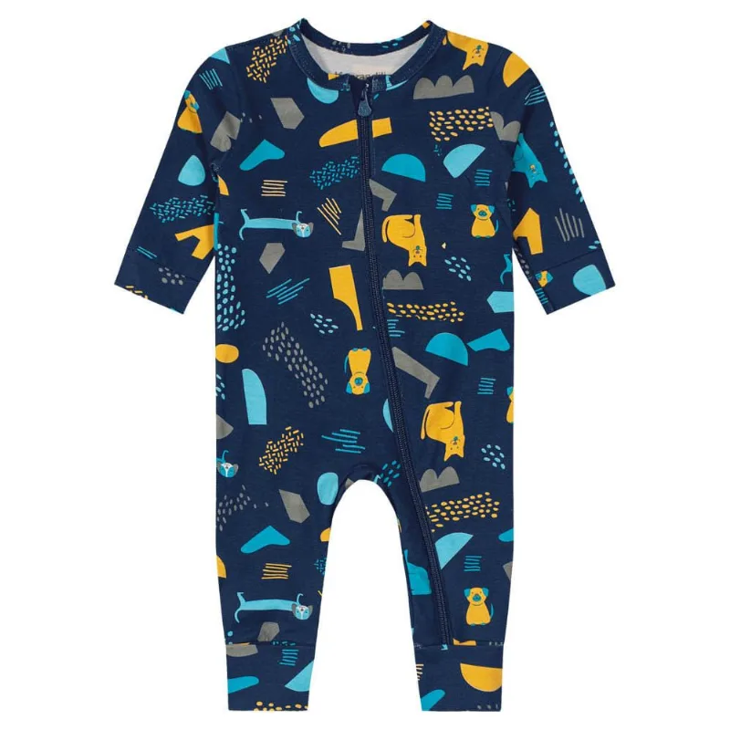 Macacão bebê menino cachorrinho Brandili Baby Azul P