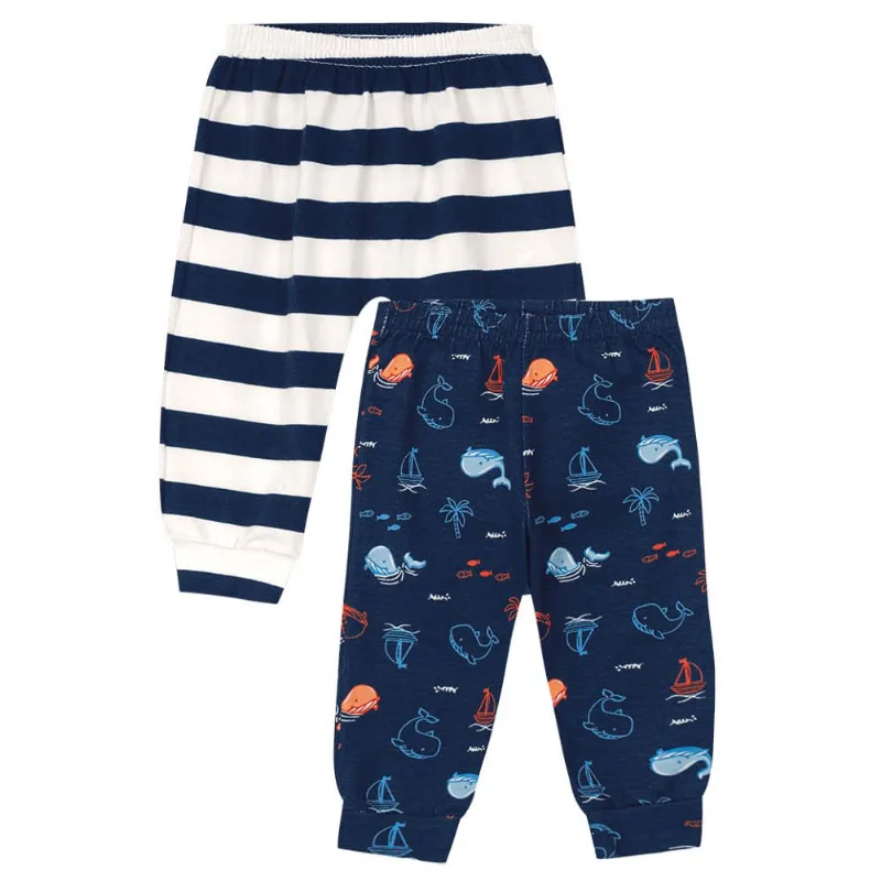 kit de calças bebê menino baleias Brandili baby - GG