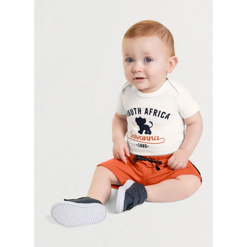 Conjunto bebê menino leãozinho Mundi Natural M