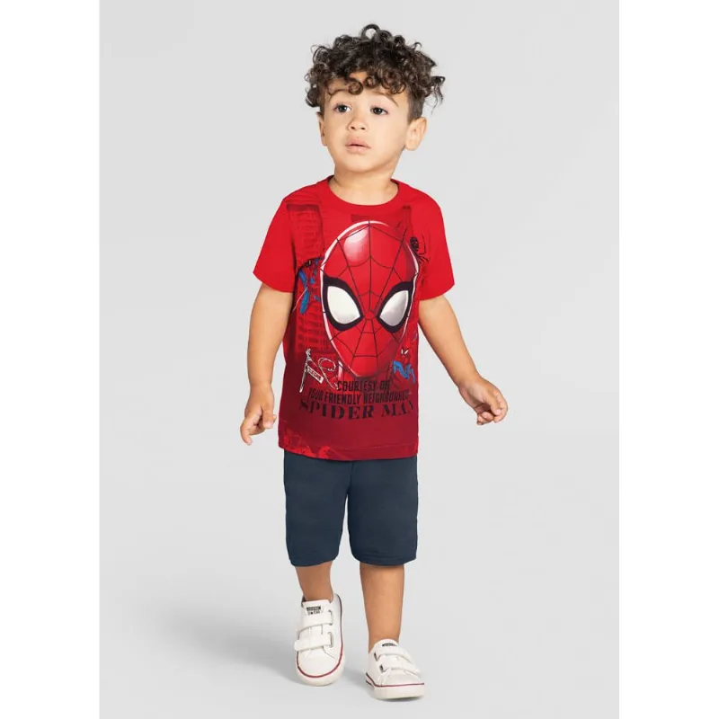 Conjunto infantil menino Homem Aranha Brandili Vermelho 1
