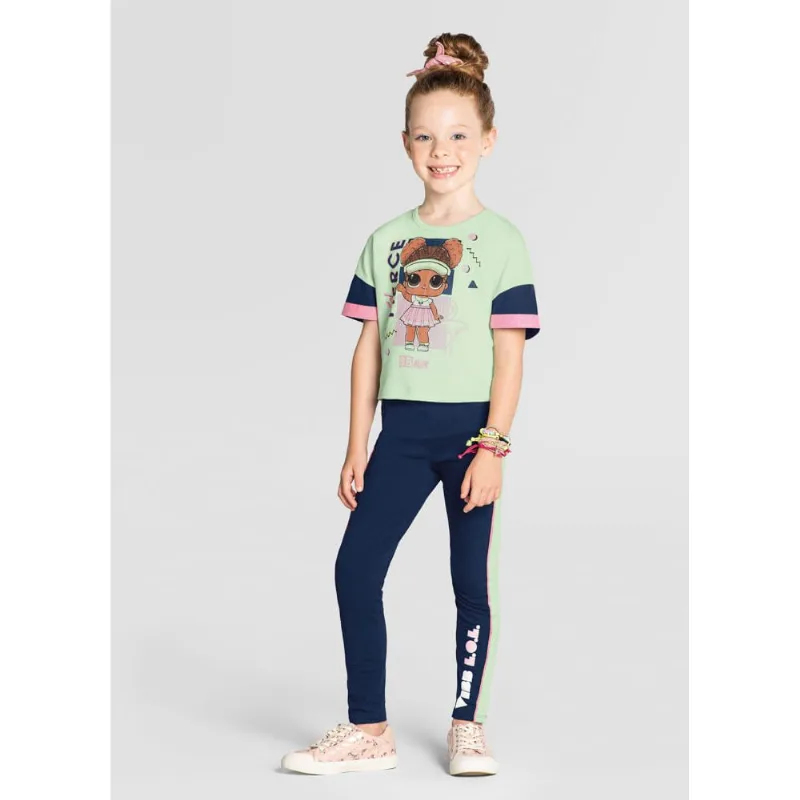 Conjunto infantil menina da LOL Brandili Verde 4