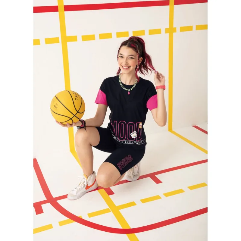Conjunto infantil menina da Luluca Brandili Preto 10
