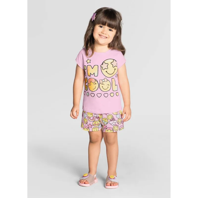 Pijama infantil menina de smile Brandili Rosa 8