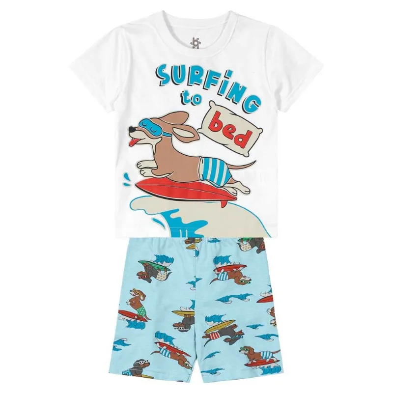 Pijama infantil menino de cachorrinhos Brandili Branco 8