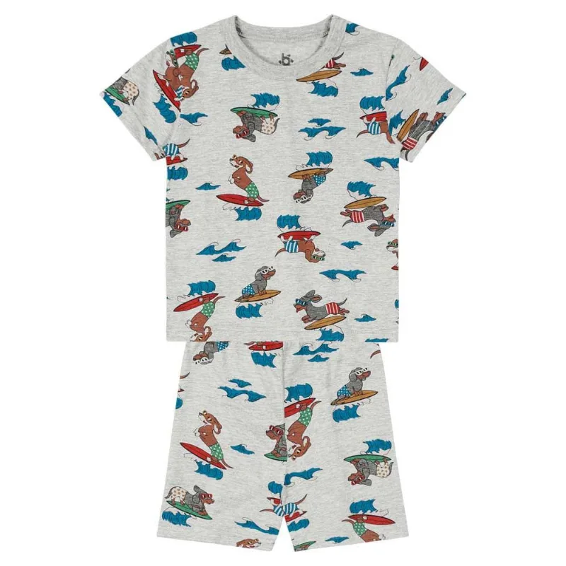 Pijama infantil menino de cachorrinhos Brandili Cinza 1