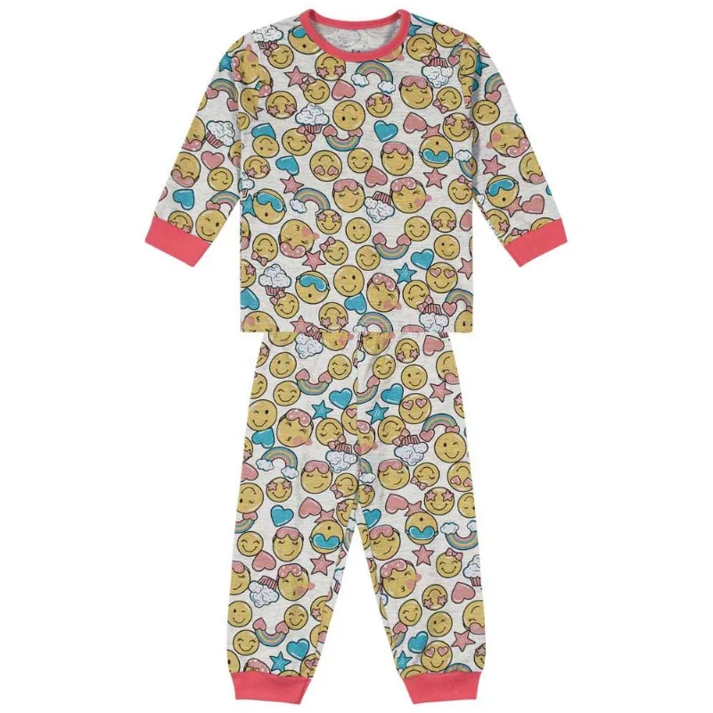 Pijama infantil menina de smile Brandili Cinza 3