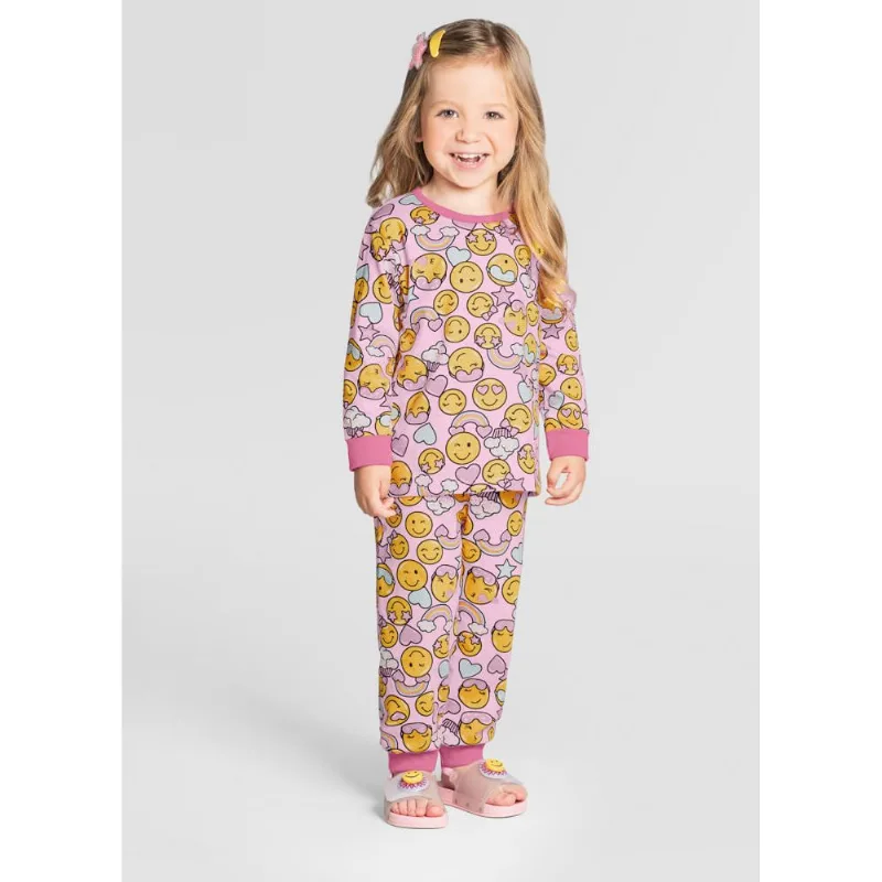 Pijama infantil menina de smile Brandili Rosa 4