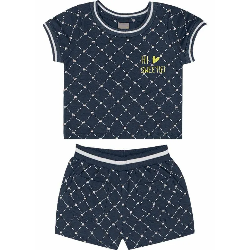 Conjunto infantil menina quadriculado Mundi Cinza 14