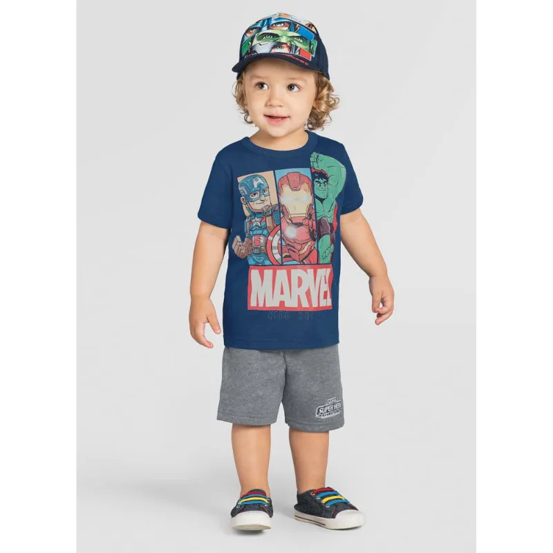 Conjunto infantil menino Super Hero Brandili Azul 2
