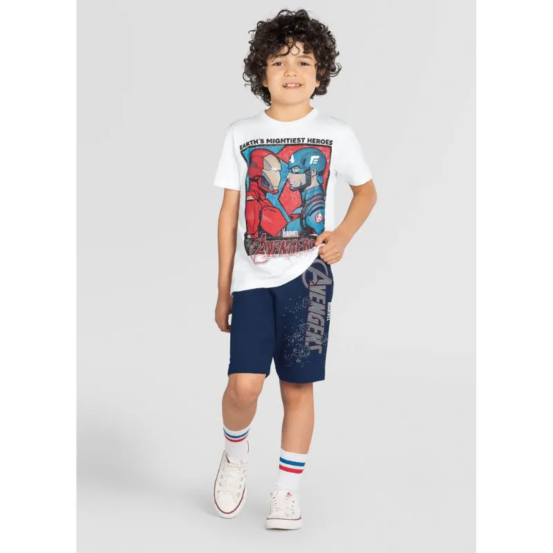 Conjunto infantil menino Vingadores Brandili Branco 6