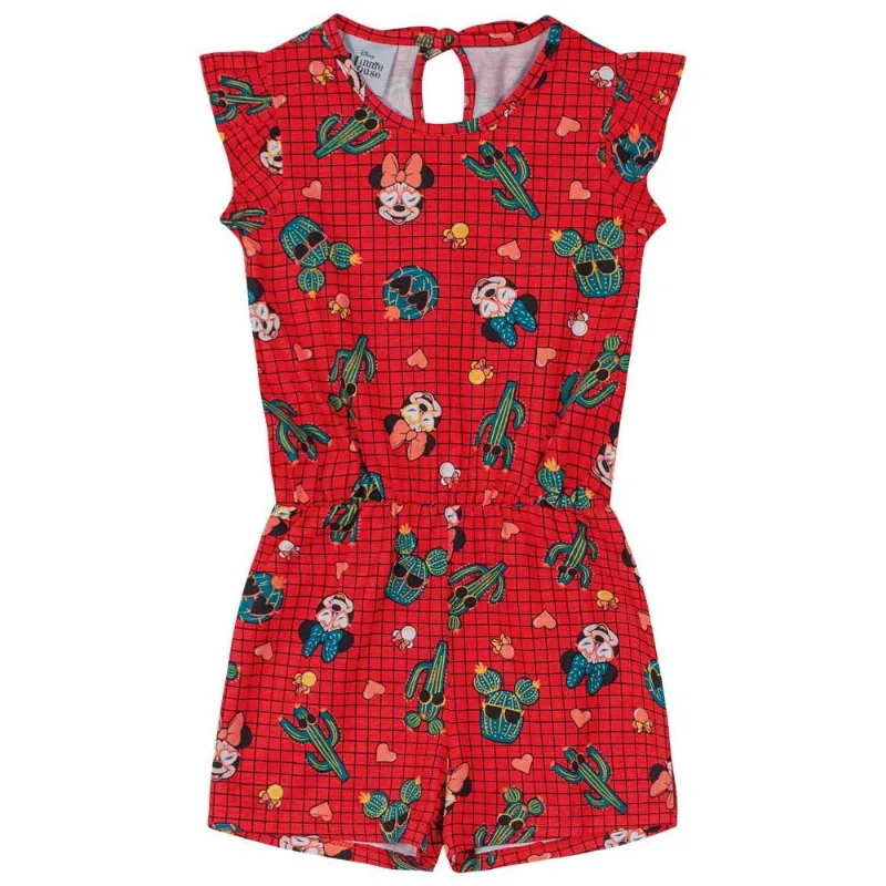 Macaquinho infantil menina Minnie Mouse Brandili Vermelho 3