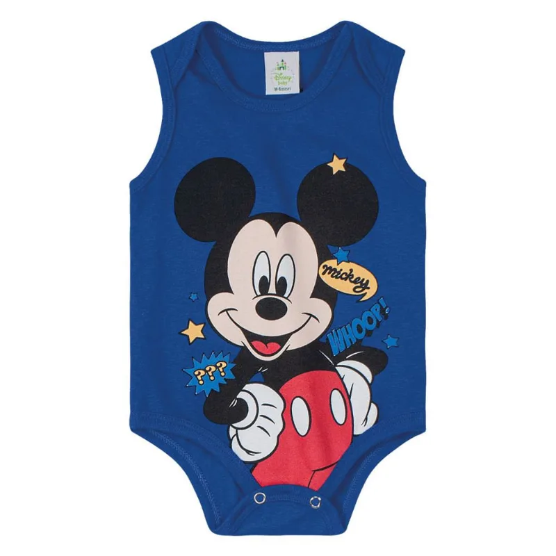 Body bebê menino Mickey Mouse Brandili Baby Azul P