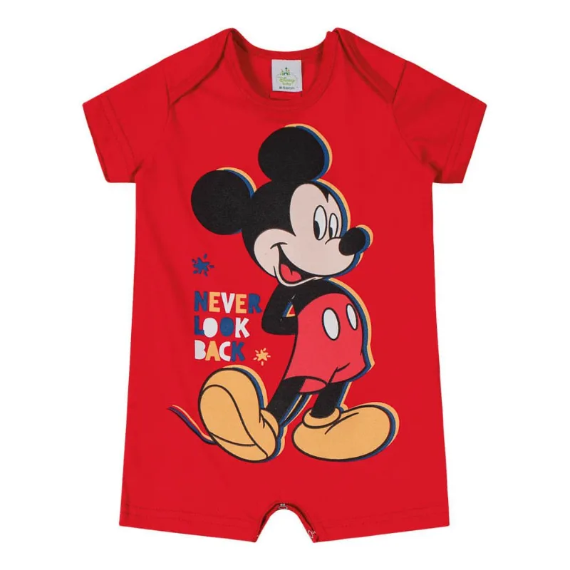 Macaquinho bebê menino Mickey Mouse Brandili Baby Vermelho M